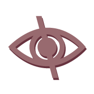 Imagem com o símbolo de acesso ao conteúdo para deficientes visuais